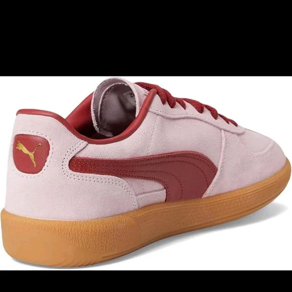 PUMA Women's Palermo Sneakers Rose Mauve/Dark Crimson - Retro Style, Suede Upper - Picture 4 of 10